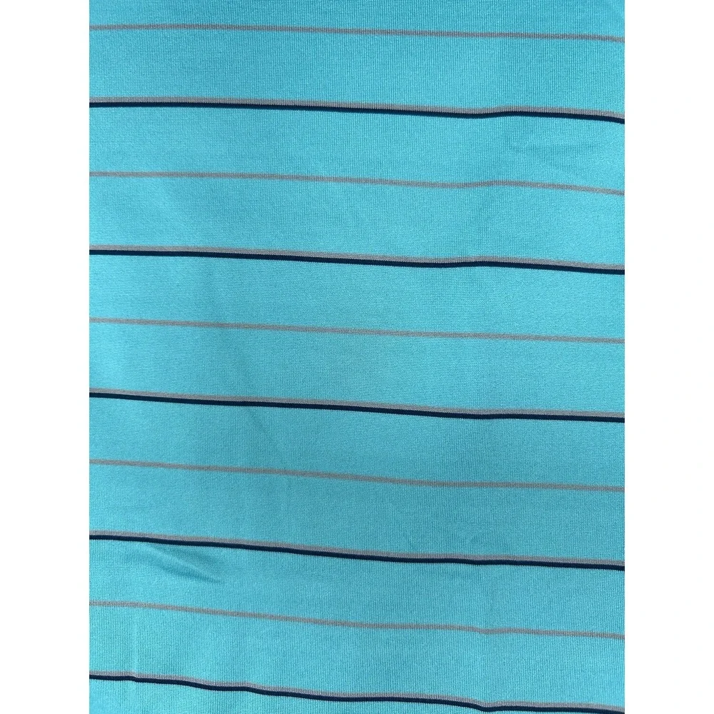 Youth Small Under Armour Teal Striped Heatgear Shortsleeve Golf Polo - Picture 3 of 6